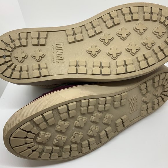 COUGAR Dublin Wine Zip UP & Lace Suede High top with Fur Lining Women's 8M - Picture 8 of 10